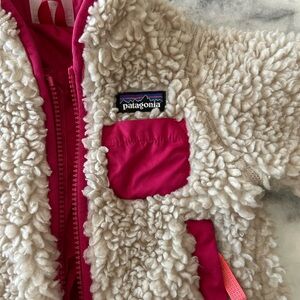 Patagonia Kids Jacket in Cream and Pink